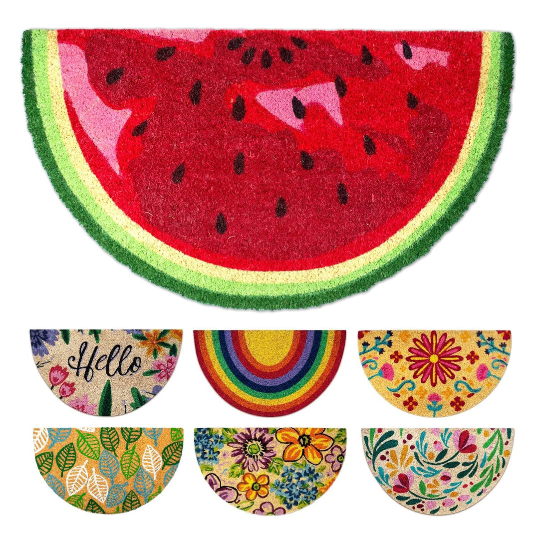 Fussmatte Kokos halbrund - Wassermelone - 40x70 cm - Fussmatte Aussen und Innen - Fussmatten Haustür