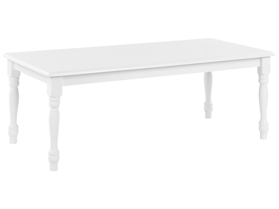 Couchtisch weiss rechteckig 60x120 cm gedrechselte Holzbeine Landhaus Stil Kokomo
