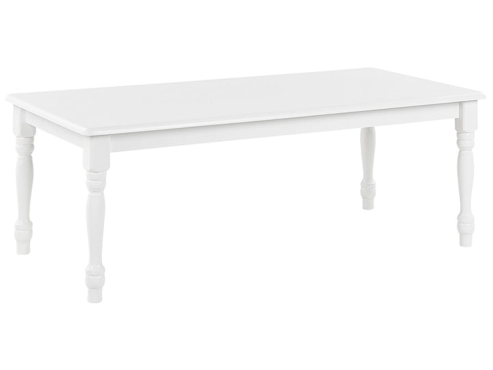 Couchtisch weiss rechteckig 60x120 cm gedrechselte Holzbeine Landhaus Stil Kokomo