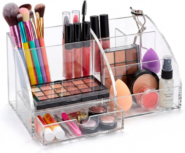 Osco AD01 Schreibtisch-Organizer aus klarem Acryl, Clear Acrylic Clear Acrylic Single, Clear Acrylic