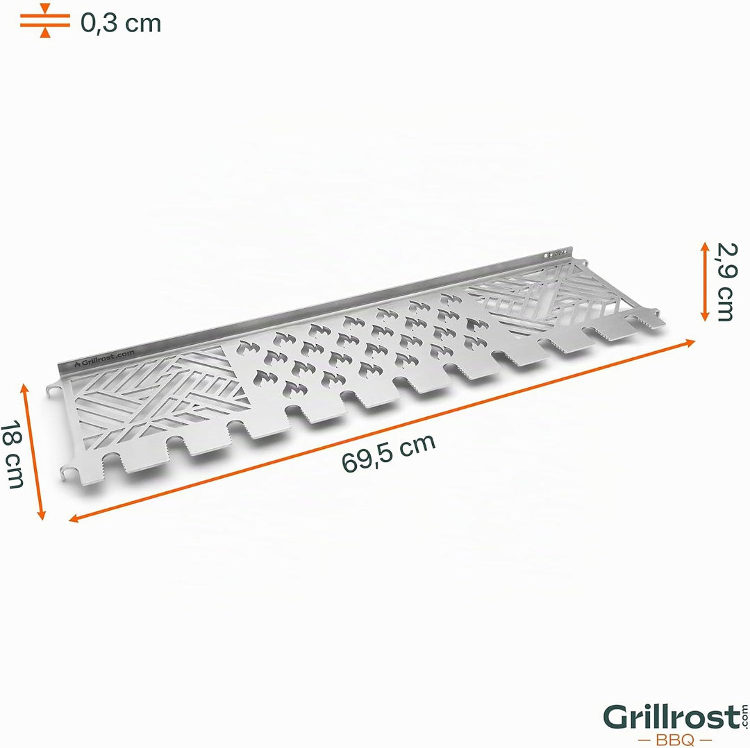 Grillrost.com Das Original Edelstahl Multistation | Warmhalterost für Burnhard Big Fred | mit Drumst