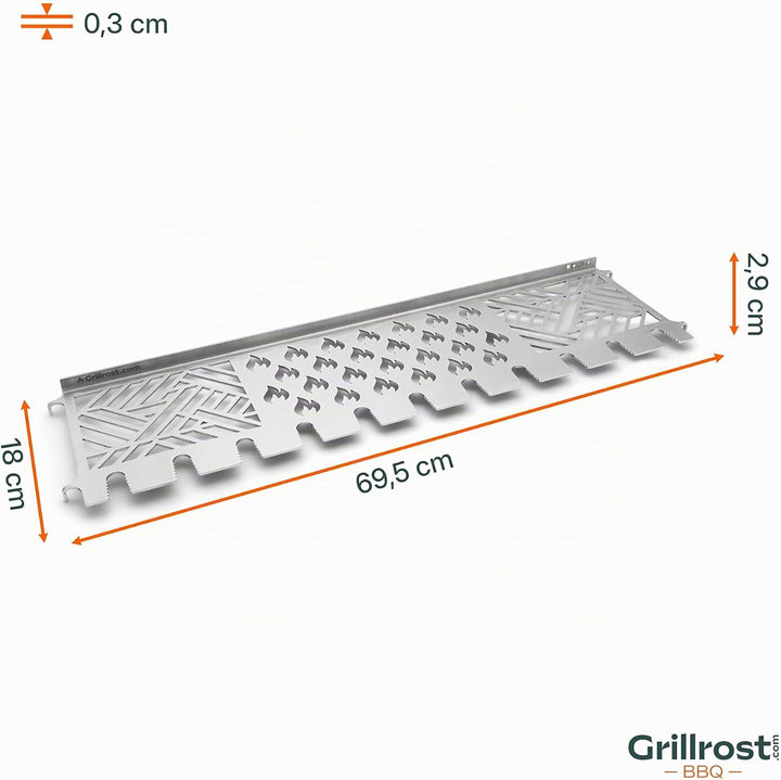 Grillrost.com Das Original Edelstahl Multistation | Warmhalterost für Burnhard Big Fred | mit Drumst