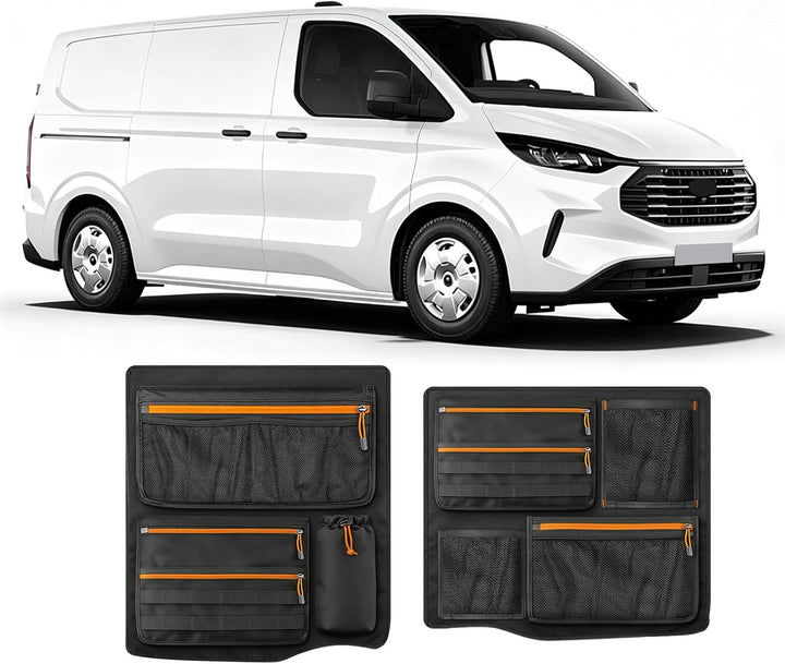 Scheunentür Lagerorganisator kompatibel mit Ford Transit Custom, 1 Paar Stauraumsparer Scheunentür O