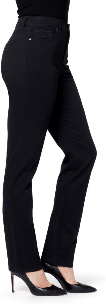 Gloria Vanderbilt Damen Amanda Classic Taper Jeans 26W Durchschnittlich Schwarz, 26W Durchschnittlic