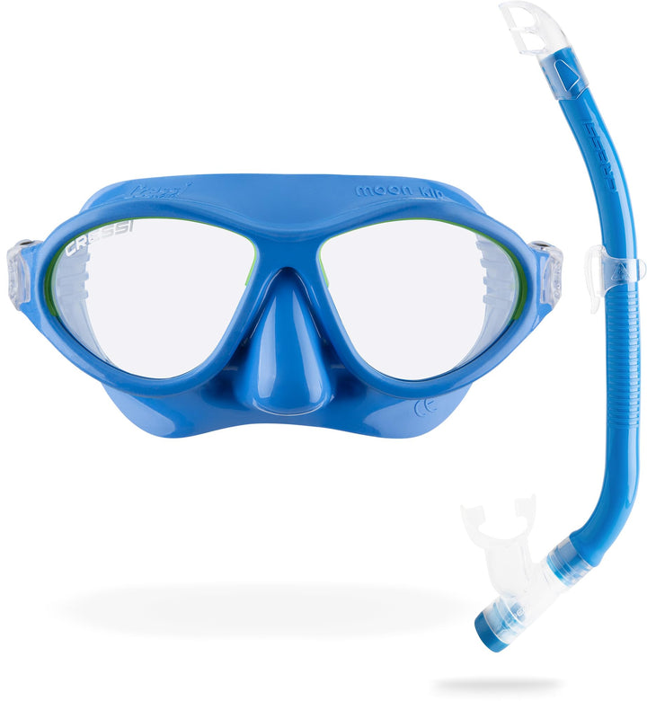 Cressi Moon Kid - Taucherbrille Kinder 7–15 Jahre Silikon Anti-Allergisch Kratzfest, Verstellbare Ta