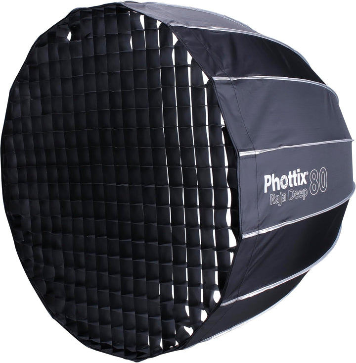 Phottix Raja PH82724 Parabol-Softbox, 81,3 cm tiefe, parabelförmige Softbox 32in, tiefe, parabelförm