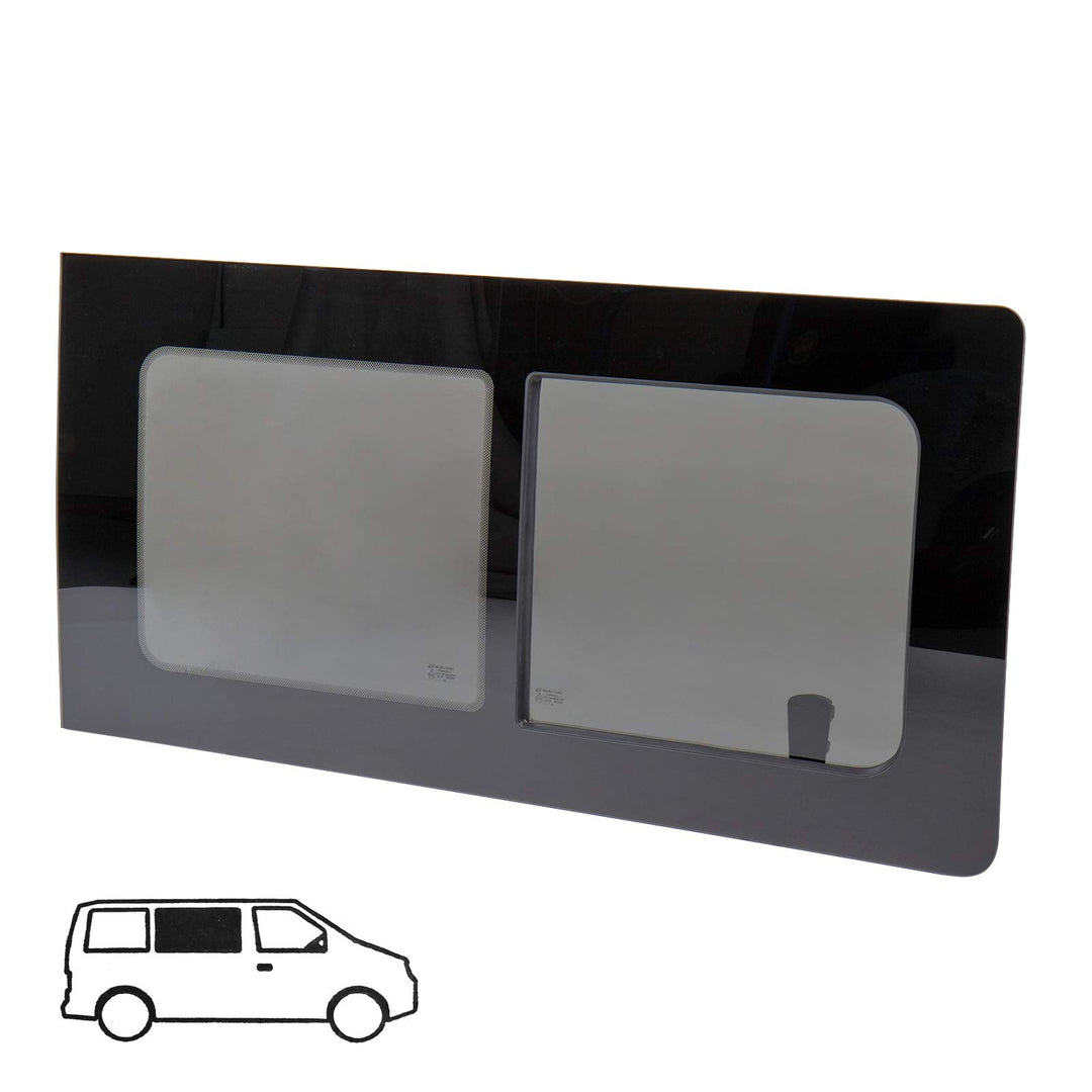 wamovo Schiebefenster Glasfenster passend für VW T5 / T6 rechts, Echtglas 113 x 58 cm, Rechts