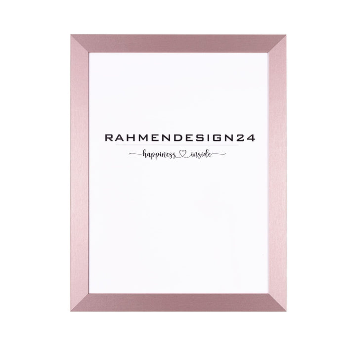 Rahmendesign24 Bilderrahmen Milano 60x90 Roségold Fotorahmen, Wechselrahmen, Posterrahmen, Puzzlerah