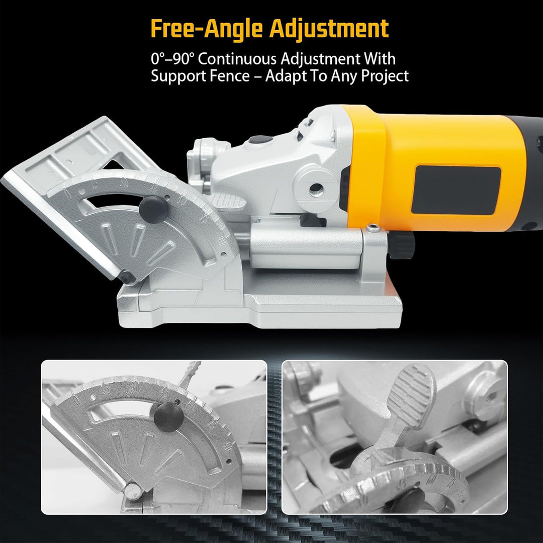 Flachdübelfräser, Holzdübel Flachdübel Dübelfräse Verstellbare Frästiefe 0–18 mm, Winkelverstellung