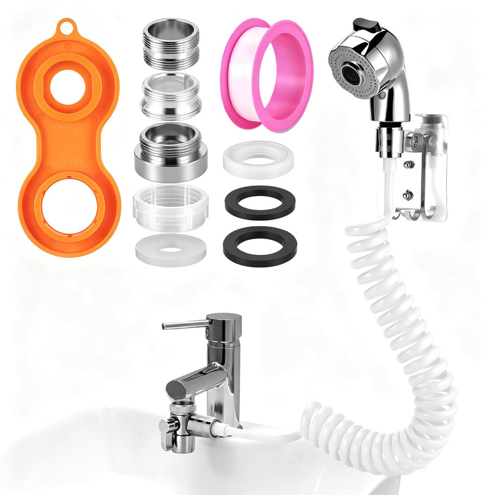 Handbrause für Waschbecken, Handbrause Duschkopf Set Mit Halterung, Waschbeckenbrause zum Haarewasch