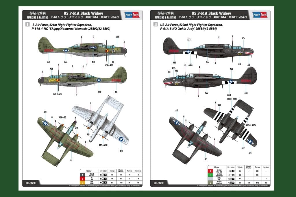 Hobby Boss 81730 Modellbausatz US P-61A Black Widow