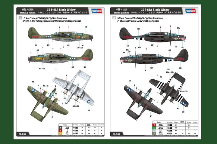 Hobby Boss 81730 Modellbausatz US P-61A Black Widow