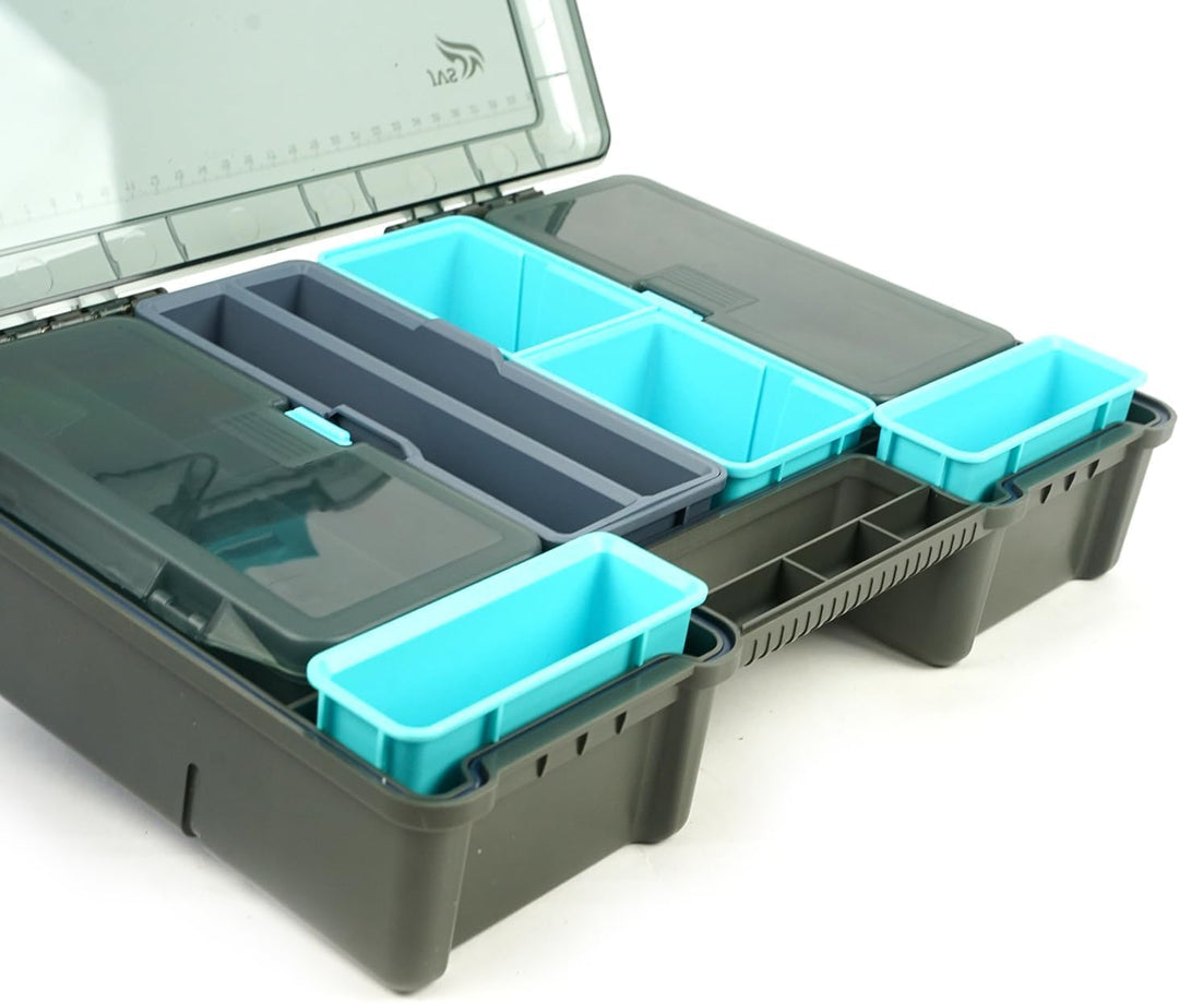 JVS Match Tackle Topbox Waterproof 35x25x8cm - Fischkoffer - Feeder Box - Aufbewahrungsbox - Tackleb