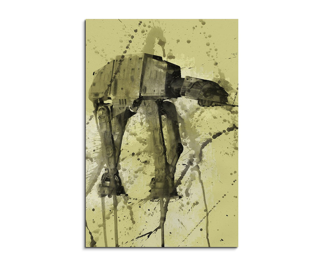 at_at_90x60cm Splash Art Paul Sinus Aquarell, Gemälde, Kunstbild auf Leinwand