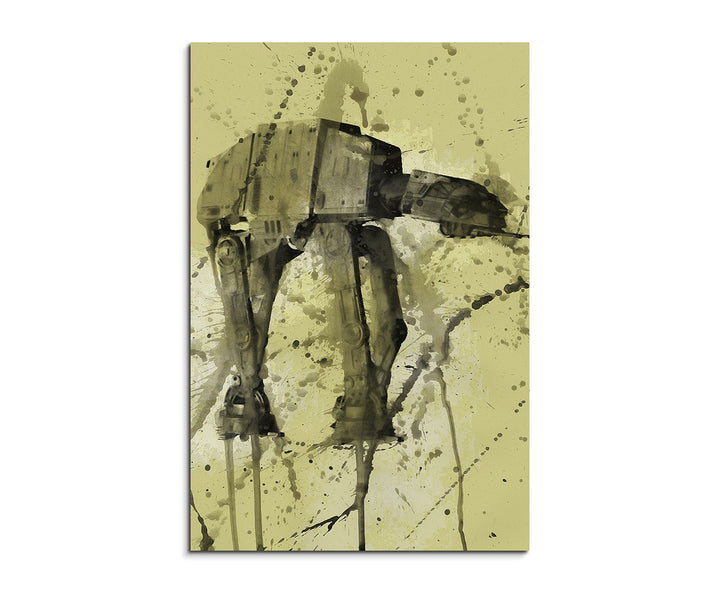 at_at_90x60cm Splash Art Paul Sinus Aquarell, Gemälde, Kunstbild auf Leinwand