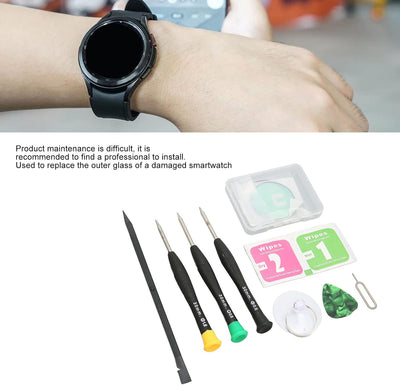 Annadue Uhrenfront-LCD-Glaslinsen-Reparatur-Set, Professionelles Ersatzglas für Samsung Galaxy Watch