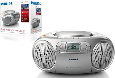 Philips AZ127/12 CD-Soundmaschine, CD Player Tragbar (Radio UKW, CD, Kassettendeck, Dynamic Bass Boo