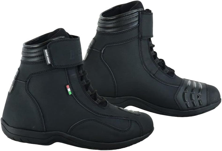 BI ESSE Motorradschuhe für Motorroller aus Leder mit Protektoren in der Stadt 39 EU Schwarz, 39 EU S