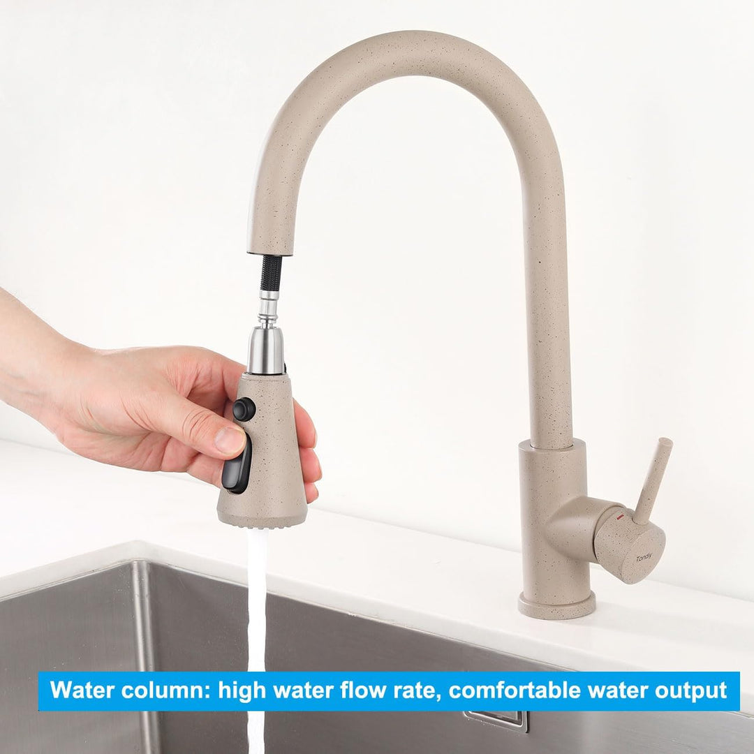 Wasserhahn Küche Ausziehbar, Küchenarmatur mit 3 Strahlarten | Hochdruck Mischbatterie Küche | Spült