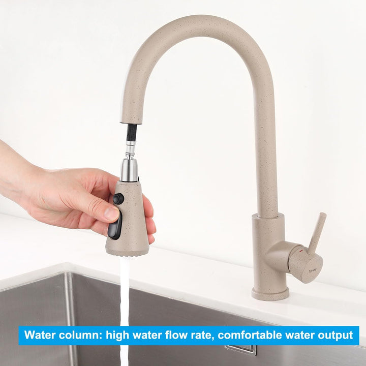 Wasserhahn Küche Ausziehbar, Küchenarmatur mit 3 Strahlarten | Hochdruck Mischbatterie Küche | Spült
