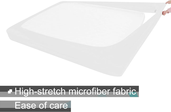 Boxspring-Bezug Queen Size – Jersey-Strick & dehnbar um 4 Seiten Bettrock für Hotel & Zuhause – Quee