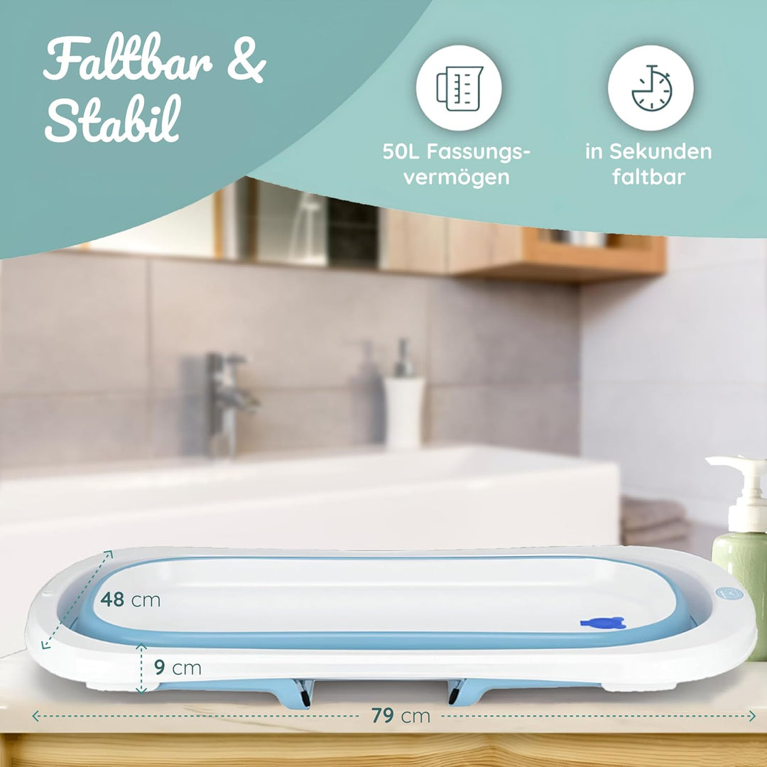 BEARTOP Babywanne Faltbar - Innovatives Design für einfache Aufbewahrung, inkl. Tragetascheneinsatz