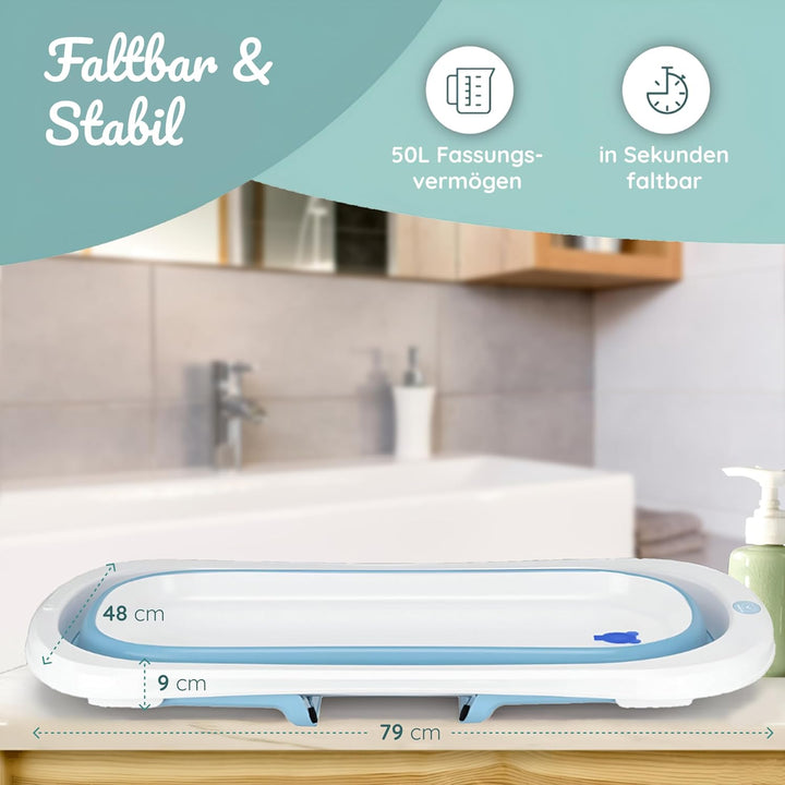BEARTOP Babywanne Faltbar - Innovatives Design für einfache Aufbewahrung, inkl. Tragetascheneinsatz