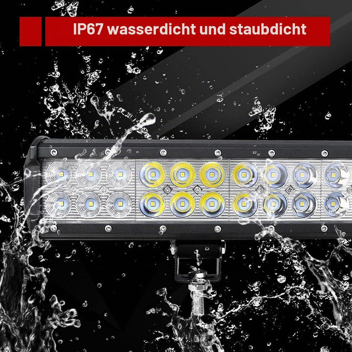 Willpower 126 W 50,8 cm LED Lichtleiste Flutlicht Spot Combo Beam + 23 Zoll Kennzeichenhalter Univer