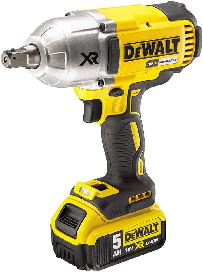 DeWalt 18 V, 5,0 Ah Akku-Schlagschrauber (Drehmoment max. 950 Nm, 1/2 Zoll Aussenvierkant-Aufnahem,