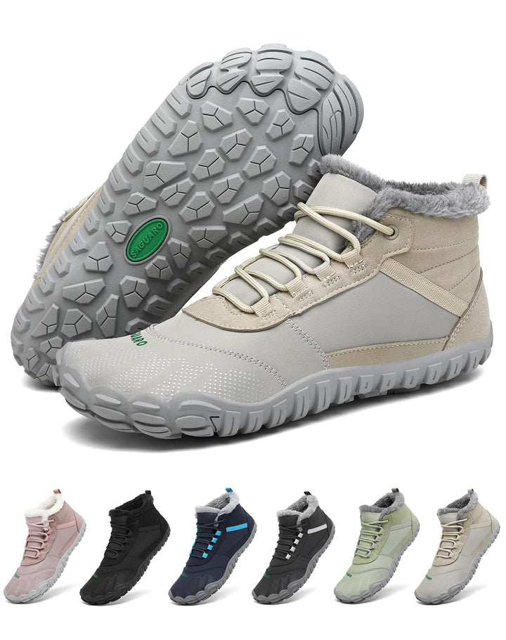 SAGUARO Winter Barfussschuhe Unisex - Warm Gefüttert, Breite Zehenbox, Zero-Drop-Sohle für Winterspa