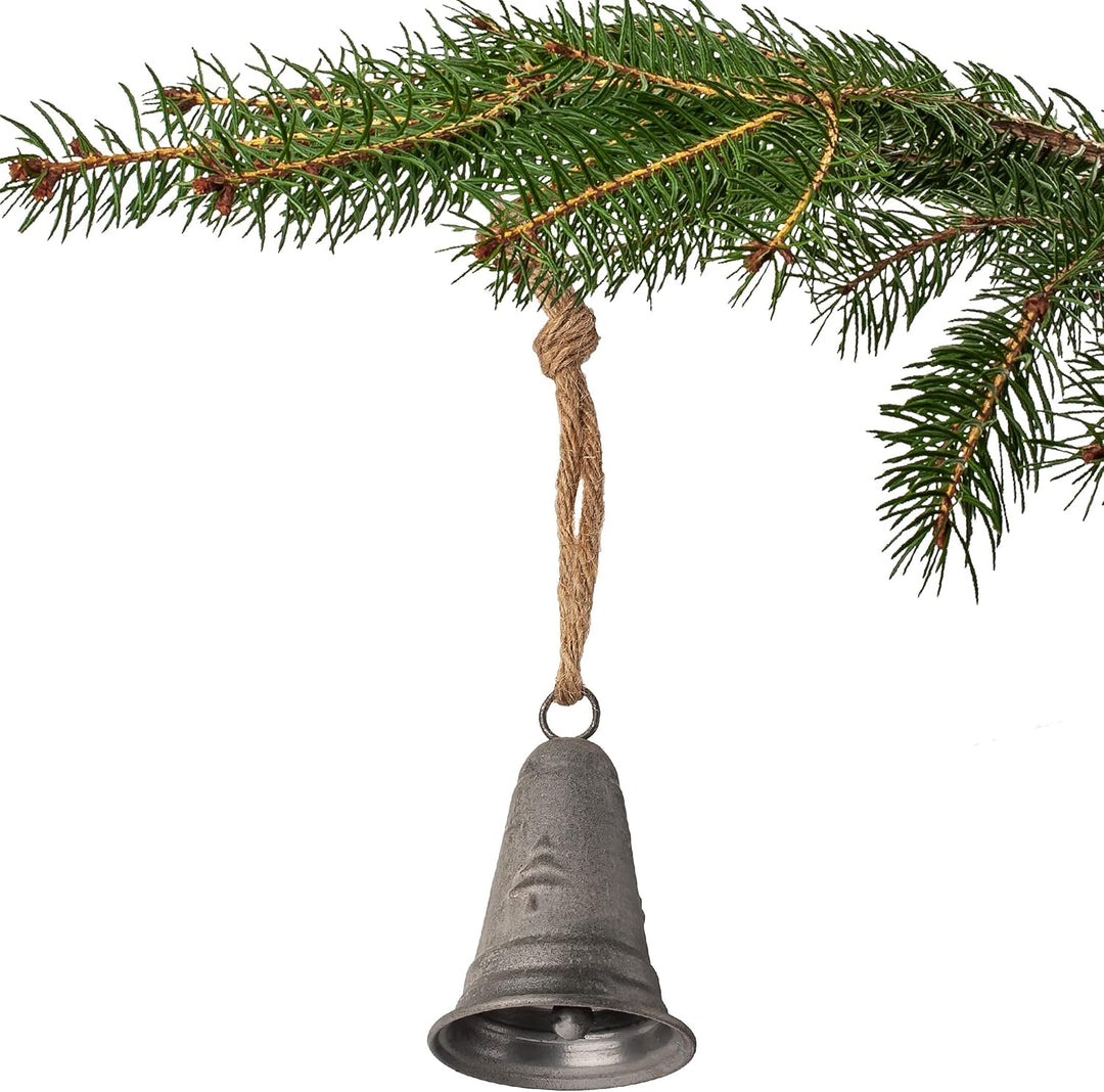6 Stück Metall Glocken/Klingeln - 11 cm - wetterfest - Winter & Weihnachten - zum Aufhängen & Hintel