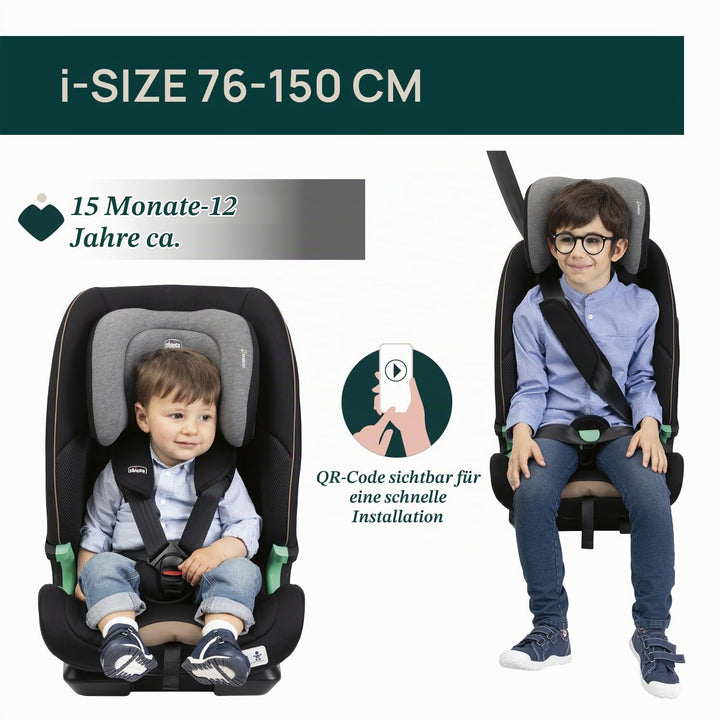 Chicco Autositz Seat&amp;Go I-Size, mit Isofix-System, für Kinder mit einer Grösse von 76 bis 150 cm, ve