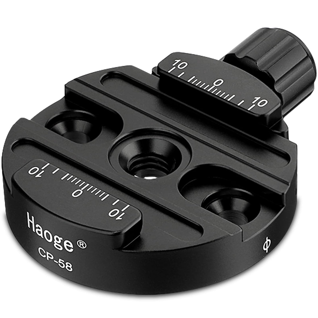 Haoge CP-58 58 mm Schraubknopf, Schnellwechselklemme, Adapterhalterung für Schnellwechselplatte, Kam