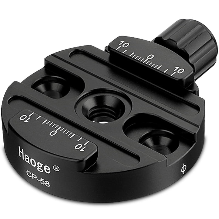 Haoge CP-58 58 mm Schraubknopf, Schnellwechselklemme, Adapterhalterung für Schnellwechselplatte, Kam