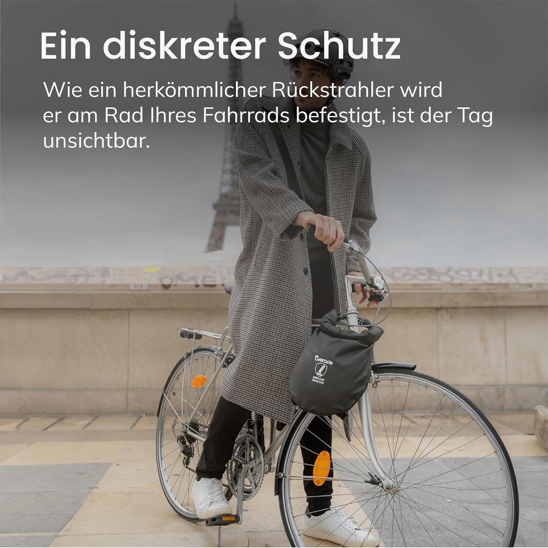 OVERADE - Airflex x2 – Halterung für GPS-Tracker Airtag – Rückstrahler – Diebstahlsicherung für Fahr