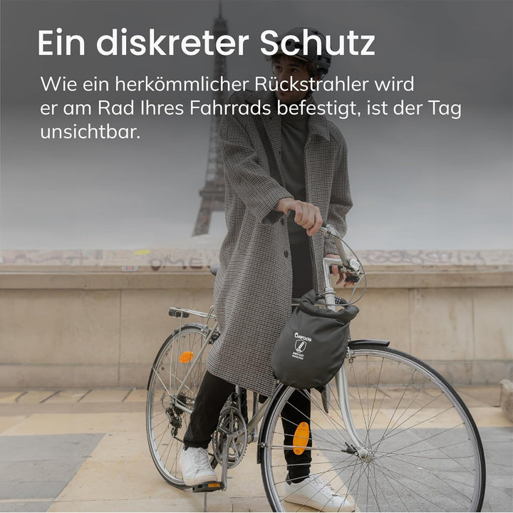 OVERADE - Airflex x2 – Halterung für GPS-Tracker Airtag – Rückstrahler – Diebstahlsicherung für Fahr