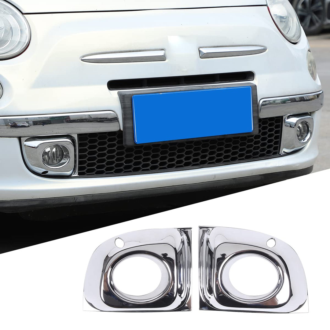 YANER Nebelscheinwerfer-Ringblenden für Frontstossstange, passend für Fiat 500 2011–2015, Nebelschei