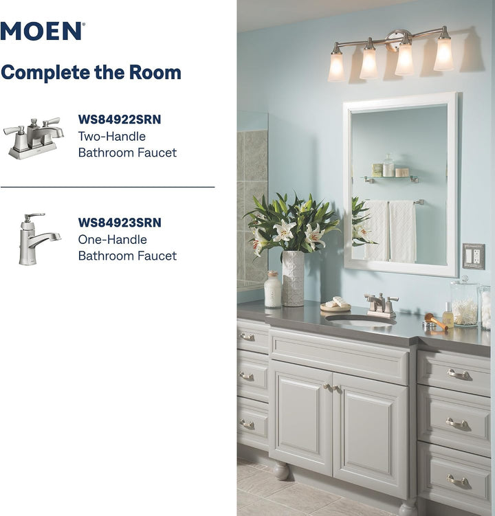 Moen 82922SRN Conway Einhandgriff Posi-Temp Wannen-/Duscharmatur, Spot Reset Nickel gebürstet, Spot