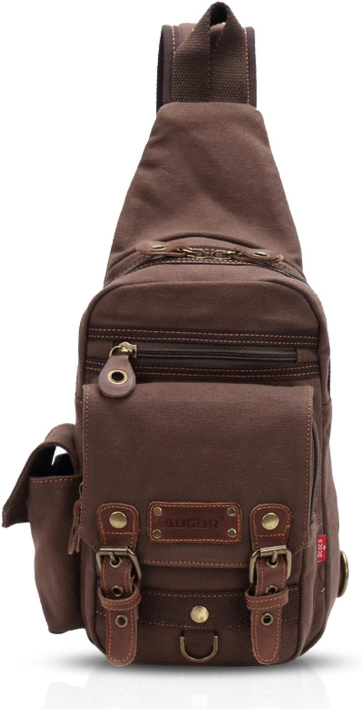 FANDARE Rucksack Sling Bag Umhängetasche Messenger Tasche Schultertasche Reisen Daypack Klein Crossb