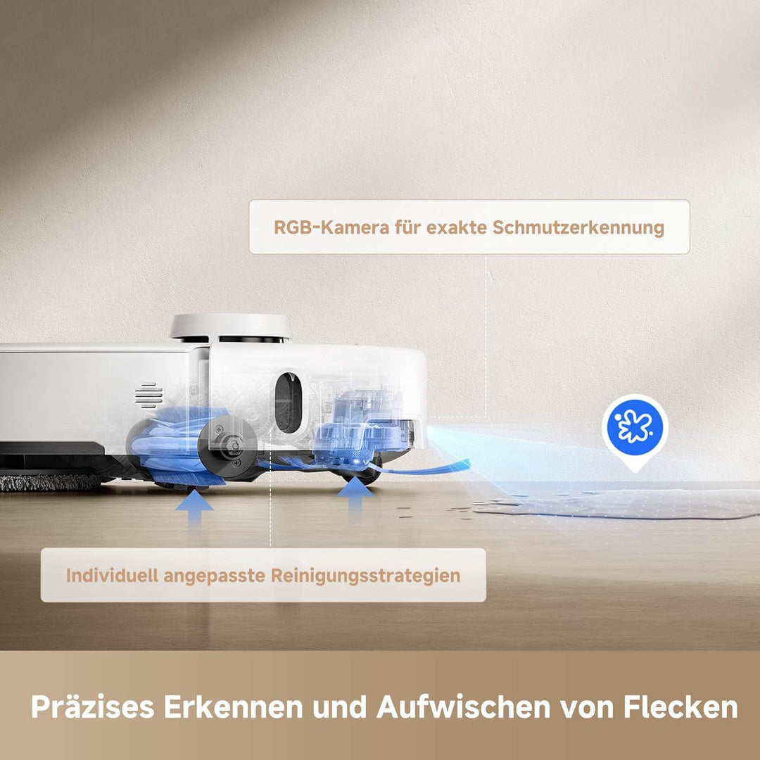 Mova P50 Pro Ultra Staubsaugerroboter mit Mopp, 19.000 Pa, 75℃ Selbstreinigender Heisswasser-Mopp mi