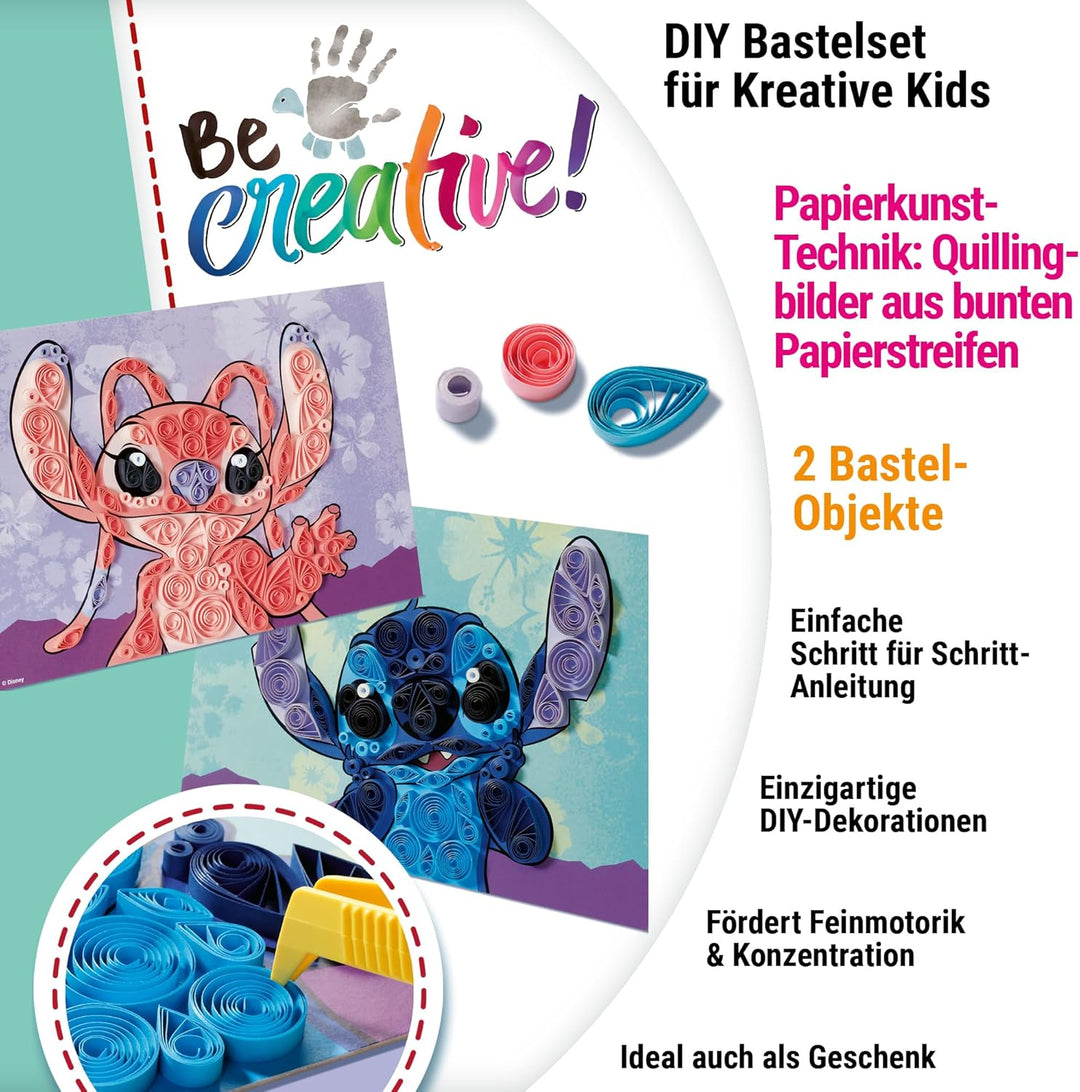 Ravensburger BeCreative Paper Art Quilling Stitch - Bastelset für Kinder ab 6 Jahren, Papierstreifen