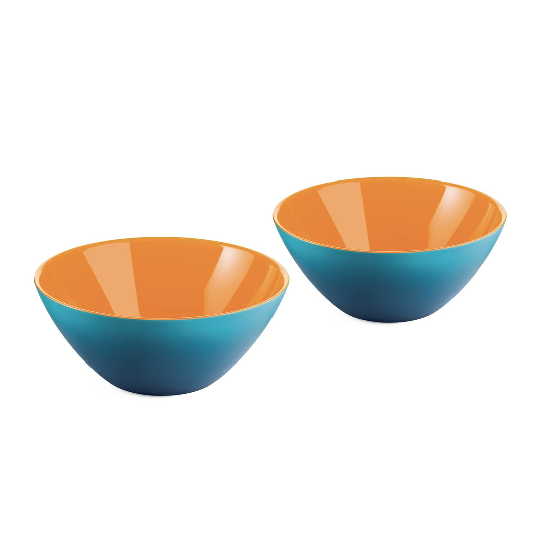 Guzzini - My Fusion, Set 2 Schalen - Azur/Orange, Ø12,5 x h5 cm | 260 cc - 281412145 12x5 cm Orange,