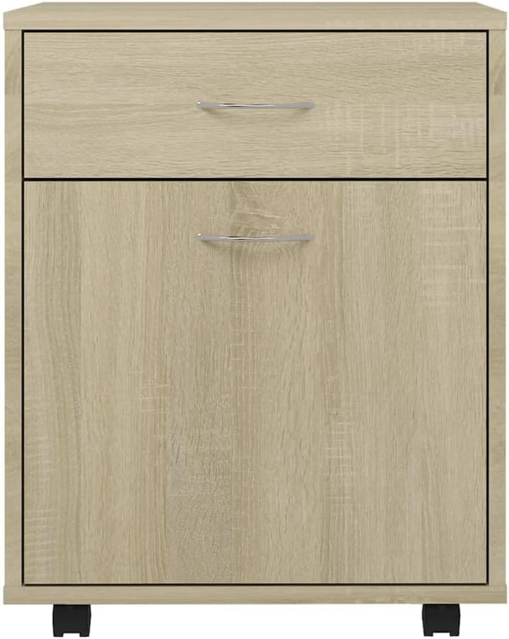 vidaXL Rollschrank mit 1 Tür 1 Schublade Rollcontainer Büroschrank Aktenschrank Bürocontainer Schran