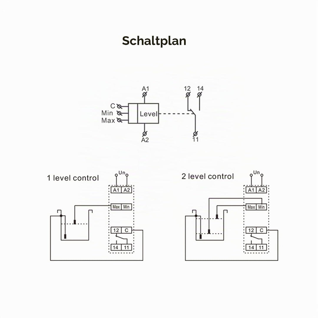 GEYA 2 Stufen-Steuerungsmodi, 1 Kontakte Flüssigkeits-Zeit-Steuerrelais Elektronische Flüssigkeitsst
