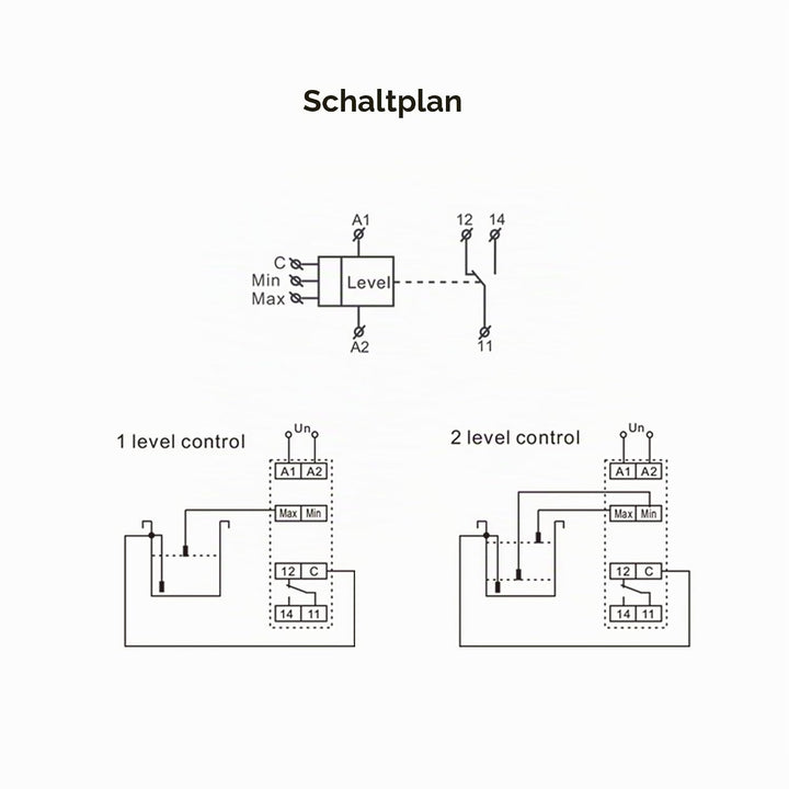 GEYA 2 Stufen-Steuerungsmodi, 1 Kontakte Flüssigkeits-Zeit-Steuerrelais Elektronische Flüssigkeitsst