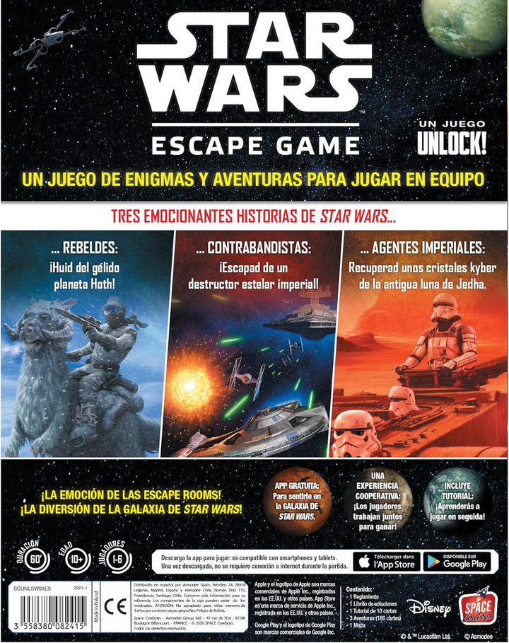 Unbox Now SCUNLSW01ES Star Wars Escape Game-Spanisch