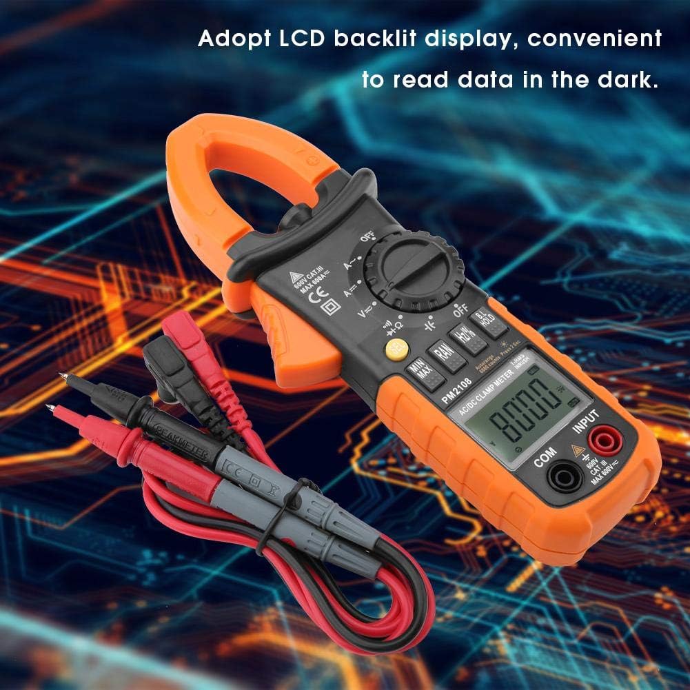 PEAKMETER Digitales Zangenmessgerät Multimeter PM2108 Tragbarer 6600-Zähler Zählstrom/DC-Zangenmessg