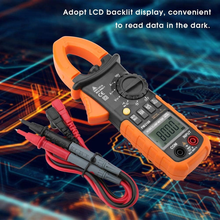 PEAKMETER Digitales Zangenmessgerät Multimeter PM2108 Tragbarer 6600-Zähler Zählstrom/DC-Zangenmessg
