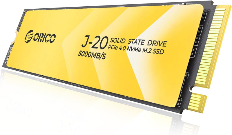 ORICO SSD 1TB M.2, PCIe 4.0 Interne NVMe SSD 2280 bis zu 4700 MB/s mit Kühlkörper, 3D NAND Flash, In