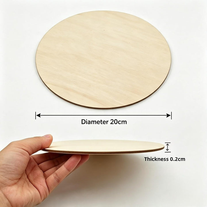 Runde Holzscheiben, 20 cm, unlackiert, zum Basteln, Malen, Heimdekoration, 20 Stück, 20 cm